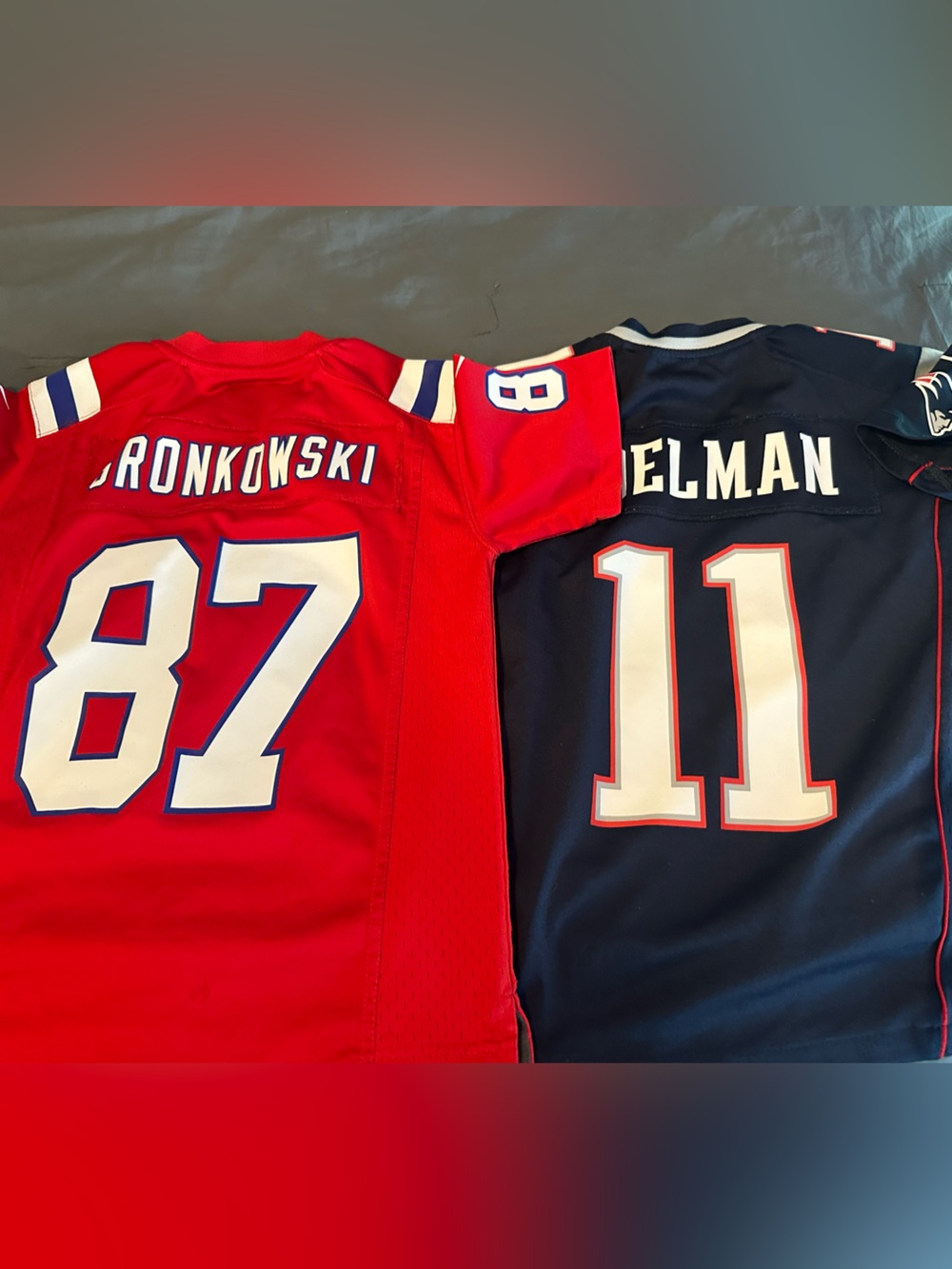 New England Patriots Youth Small Edelman and Gronk jersey
